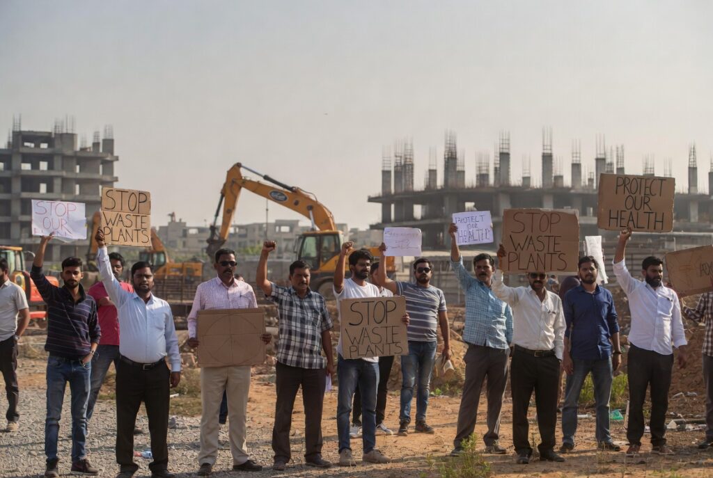 Societies, Villages Join Hands to Oppose C&D Dump Yards in Premium Corridor